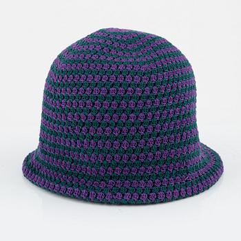 Prada, knitted cotton hat, size S.