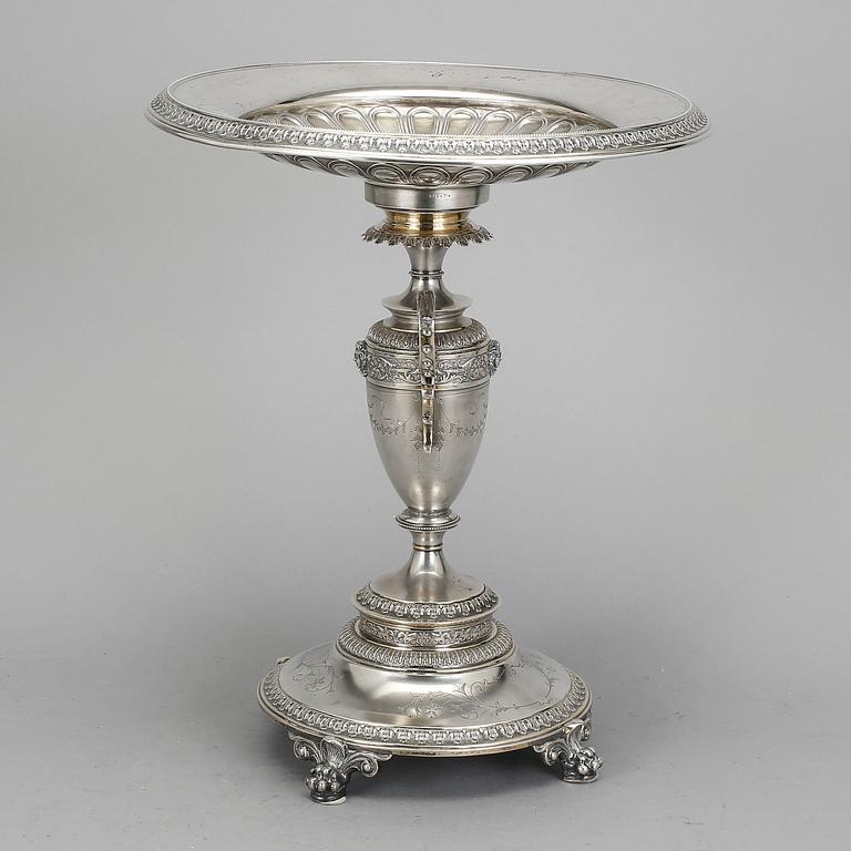 UPPSATSSKÅL, silver, firma Gustav Möllenborg, Stockholm, 1880.