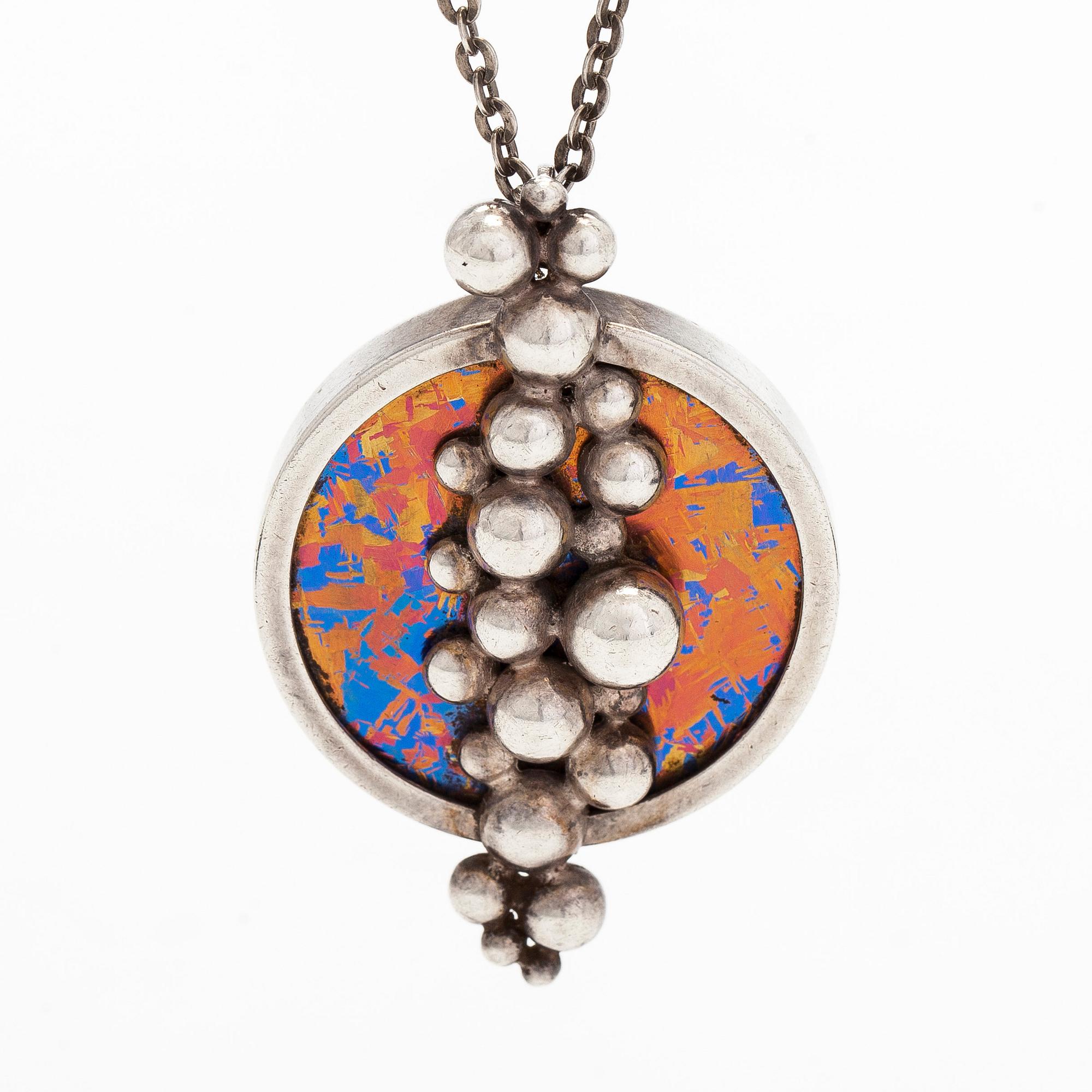 Nanny Still, necklace, titanium, silver, Kultakeskus 1970s.