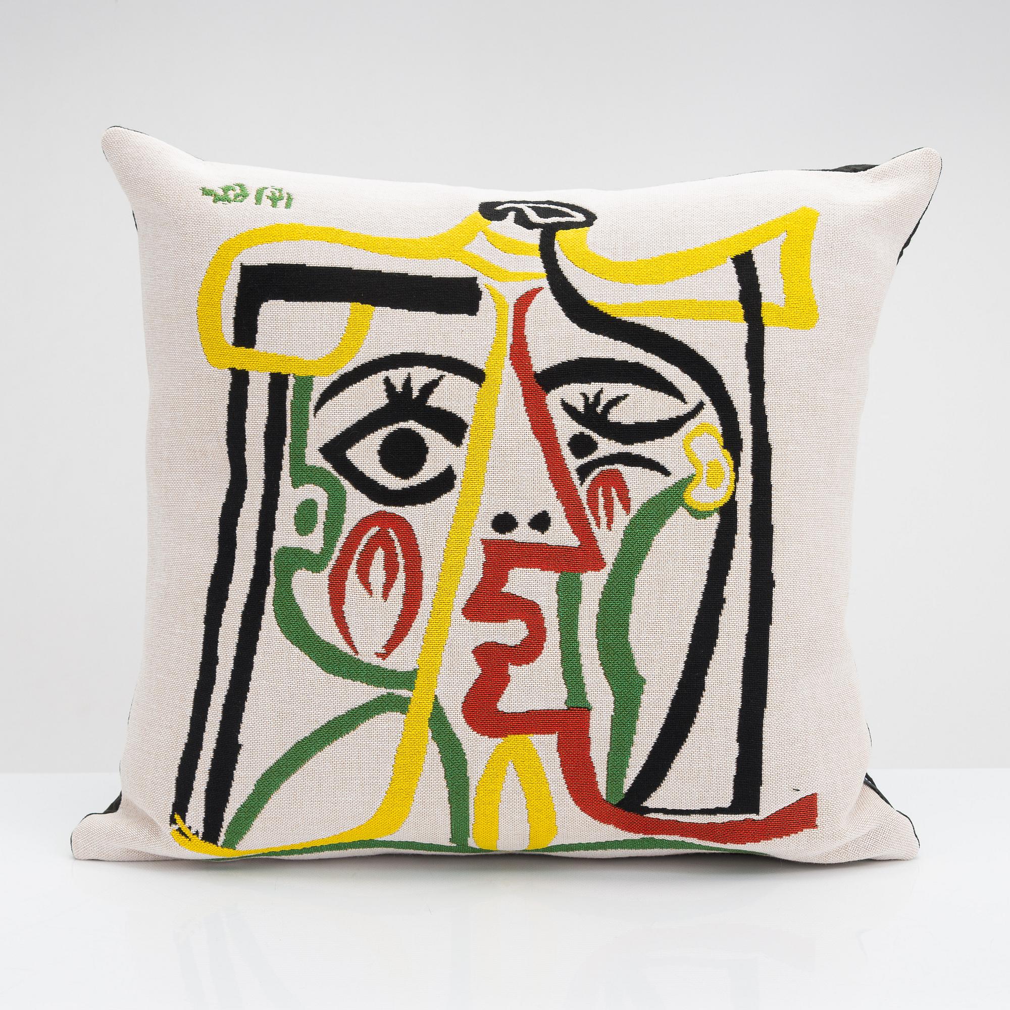 Cushion "Jacqueline, 1962", Picasso, Jules Pansu.