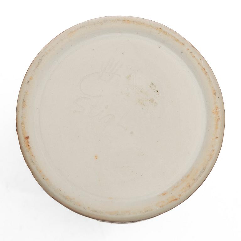 Stig Lindberg, a stoneware bowl and vase, Gustavsberg Studio, Sweden, 1974.
