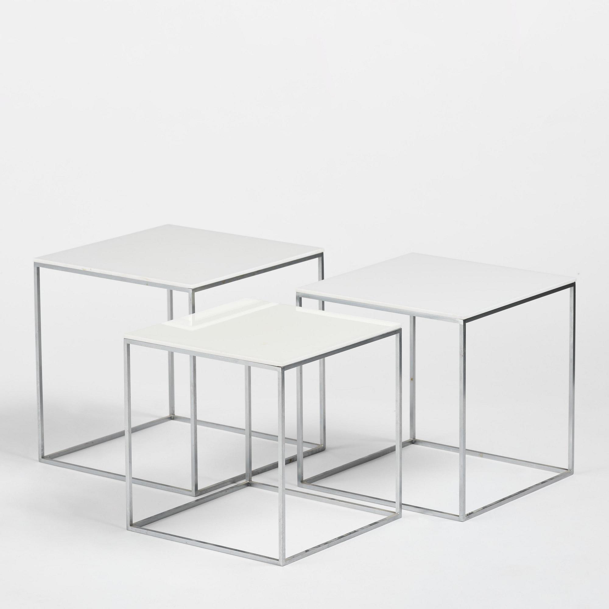 Poul Kjaerholm, a set of "PK71" nesting tables, E. Kold Christensen, Denmark.