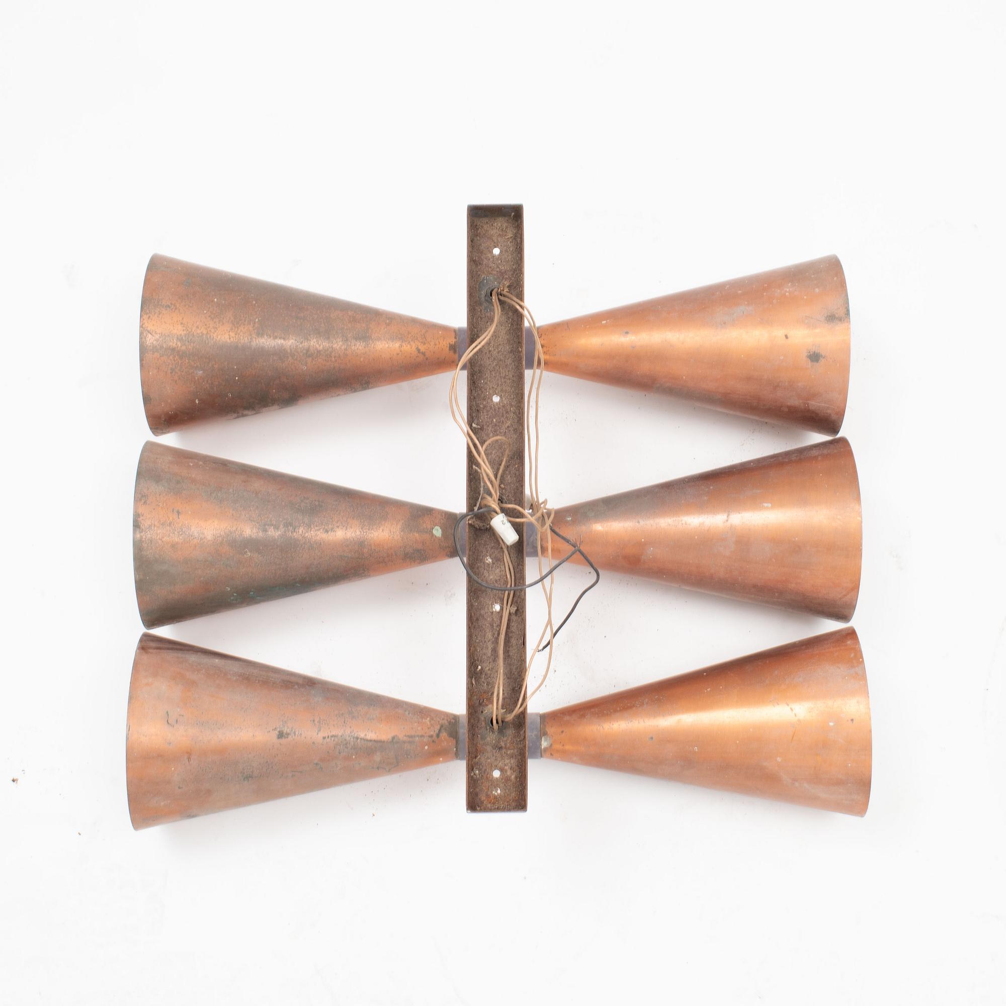 Hans-Agne Jakobsson, a pair of wall lamps, Markaryd.