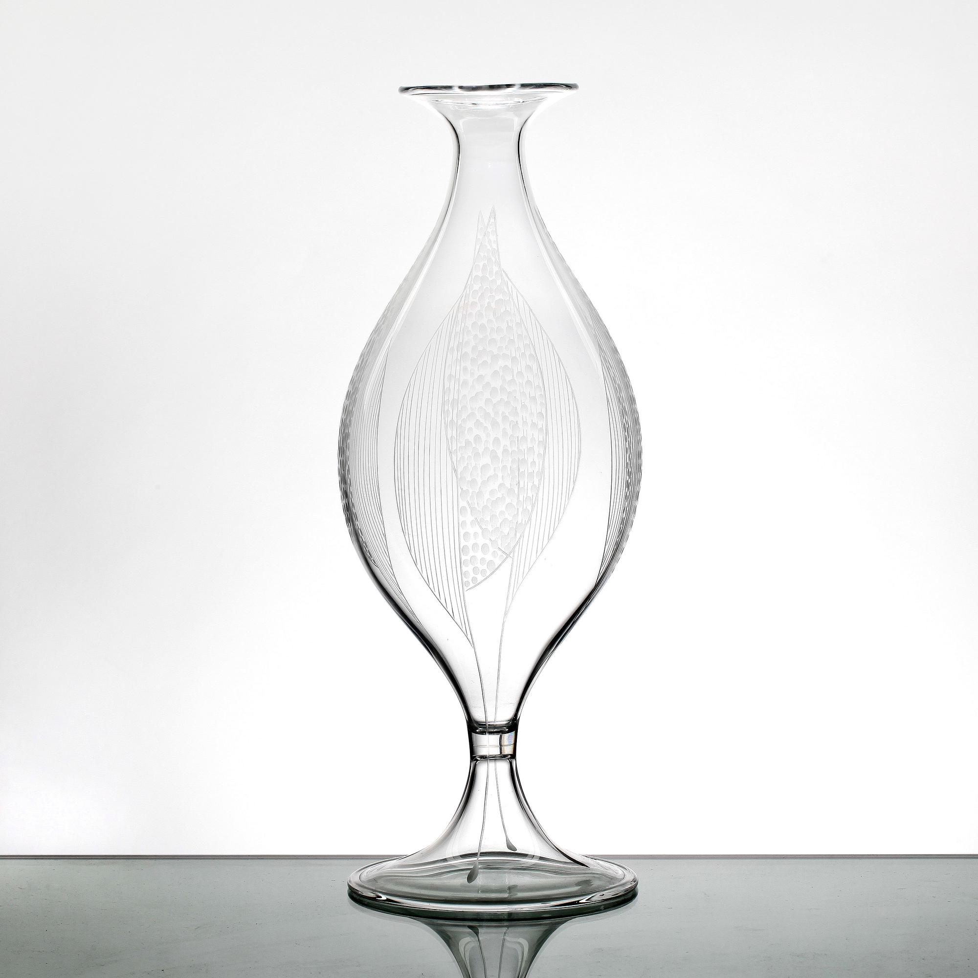 VAS, glas, Nils Landberg, Orrefors, 1900-tal.