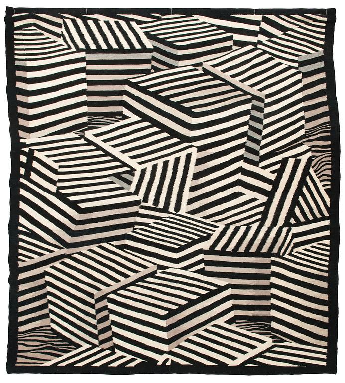 Andrzej Rajch, väggtextil, "Cubes II". 1989. Ca 230x200 cm.