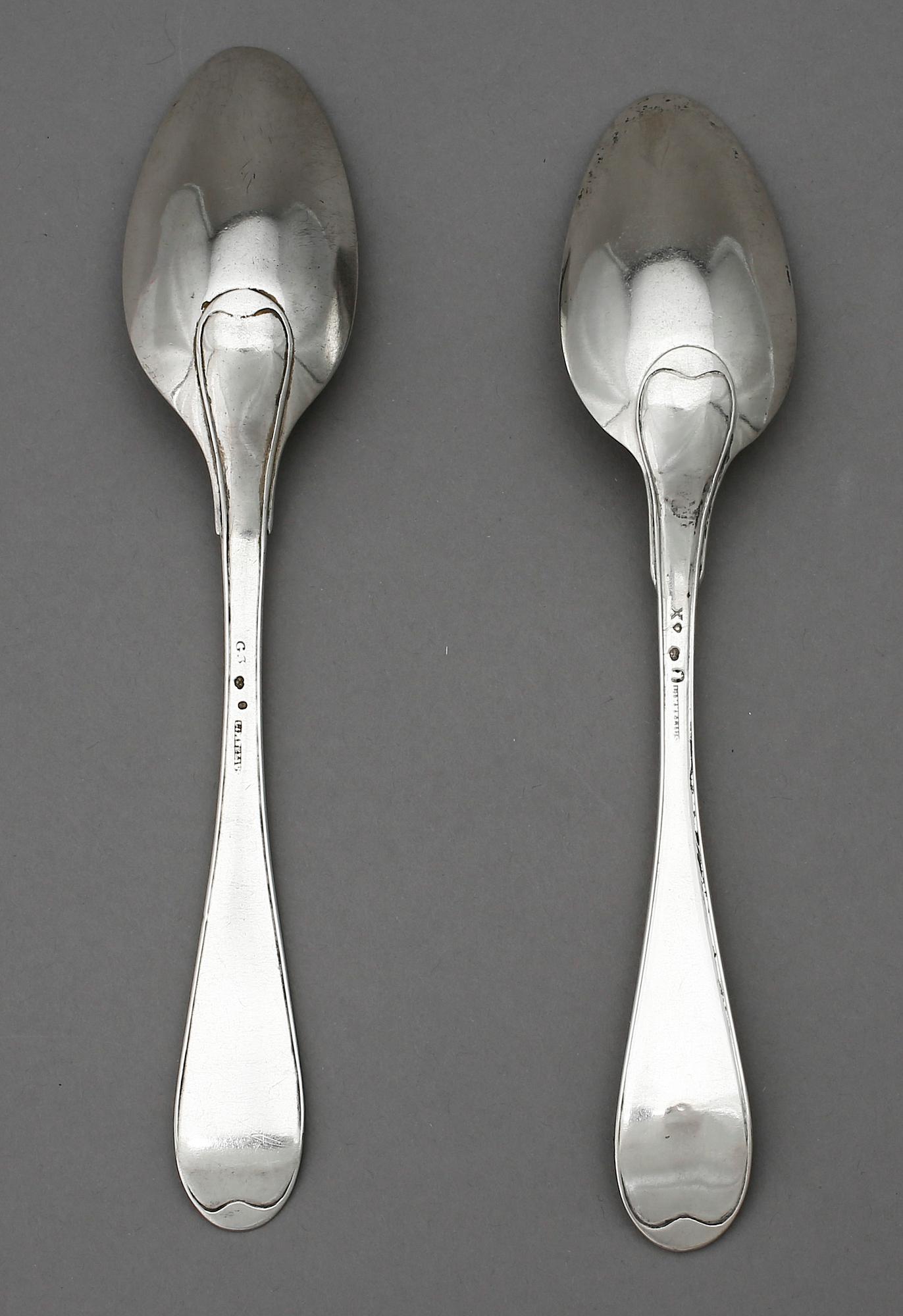 SKEDAR, 2 stycken, silver, Nils Limnelius, Stockholm 1804-1813. Total vikt ca 120 gram.