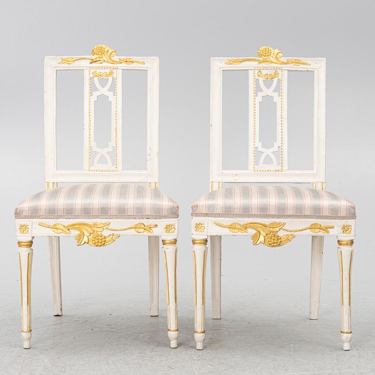 Stolar, ett par, Gustavianska, Lindome, omkring 1800.