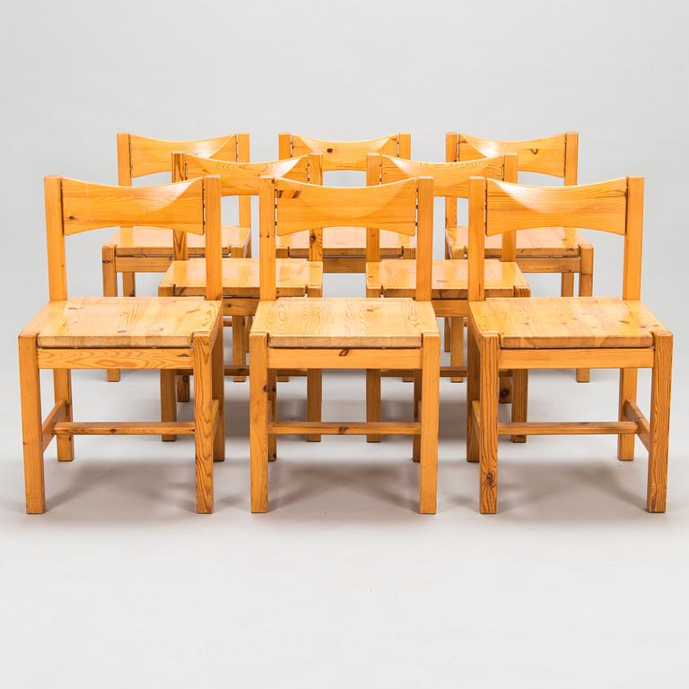 Ilmari Tapiovaara, A set of 8 chairs "Hongisto" for Laukaan Puu, 1980s.