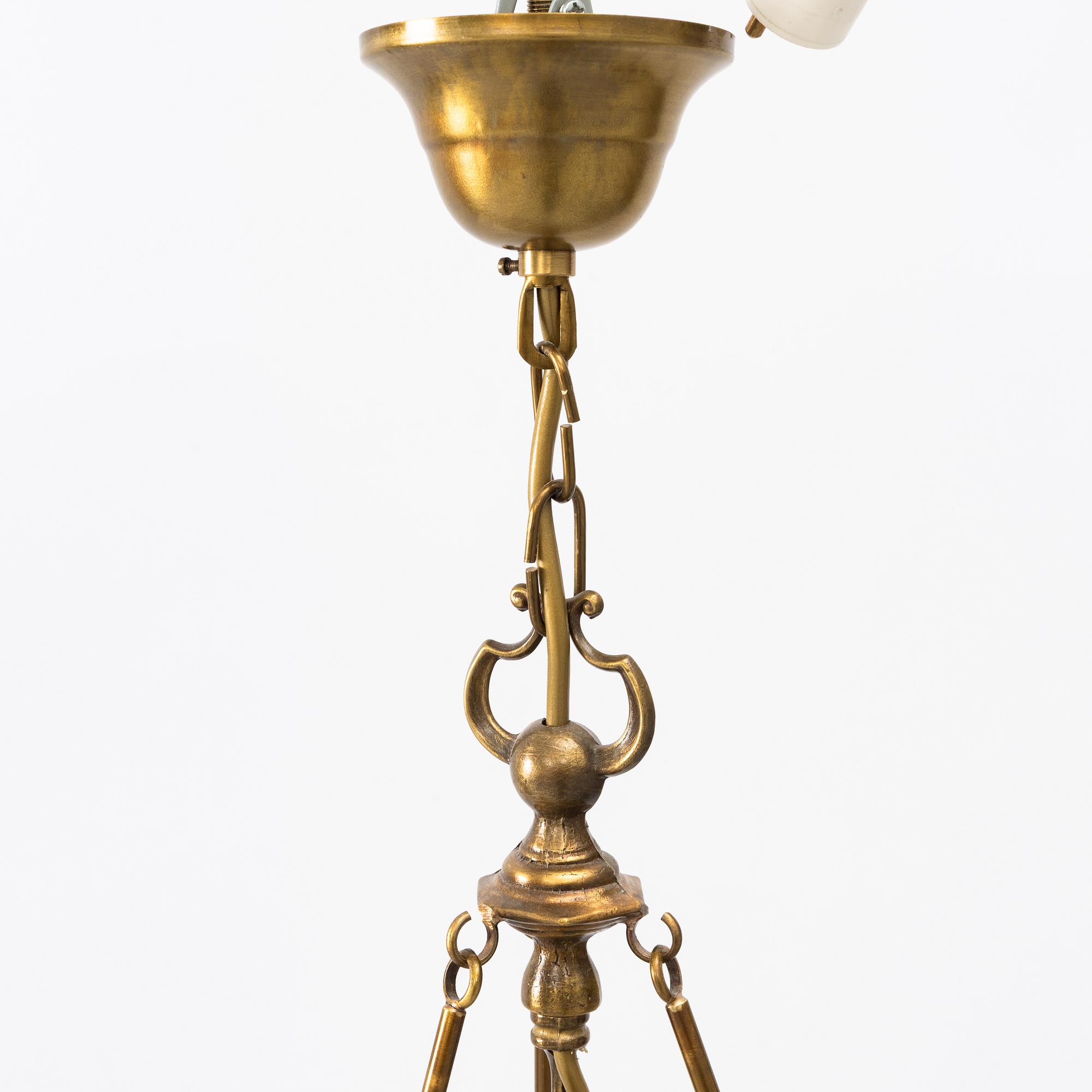 Ceiling lamps, a pair, second half of the 20th century.