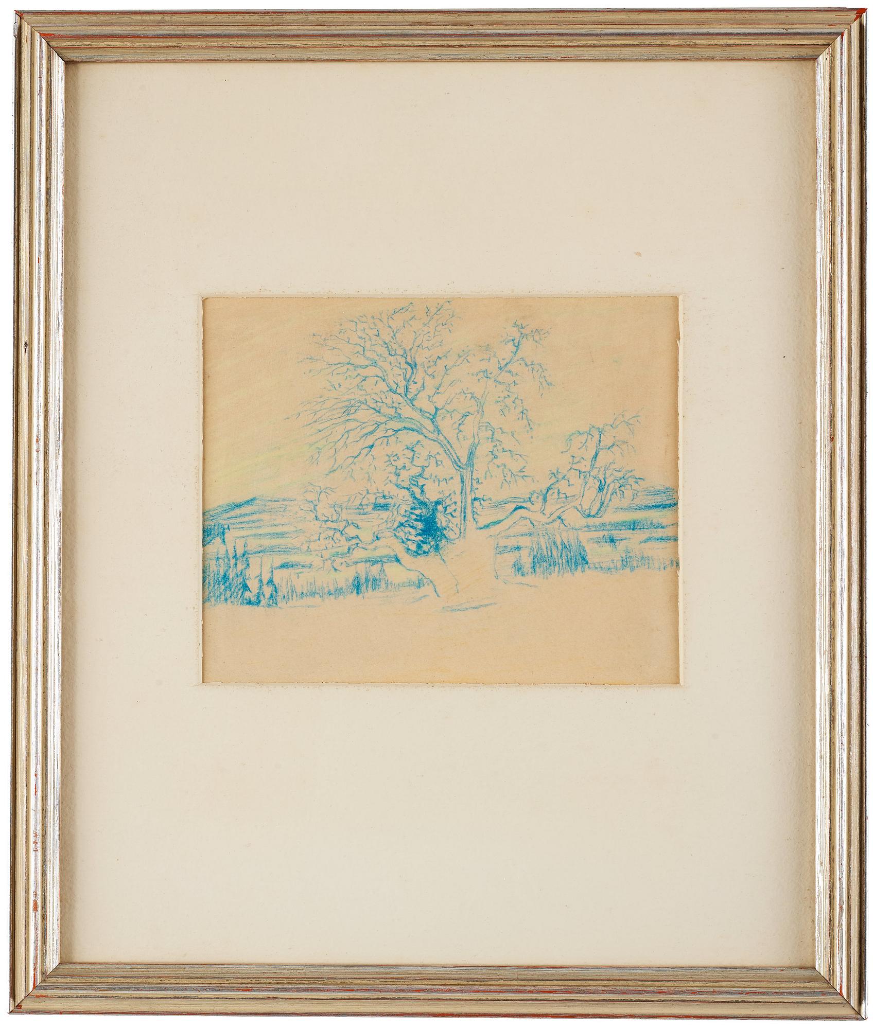 Carl Fredrik Hill, Landskap med träd.