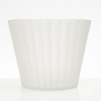 Ingegerd Råman, s sandblasted and enamel-painted glass vase, Orrefors.