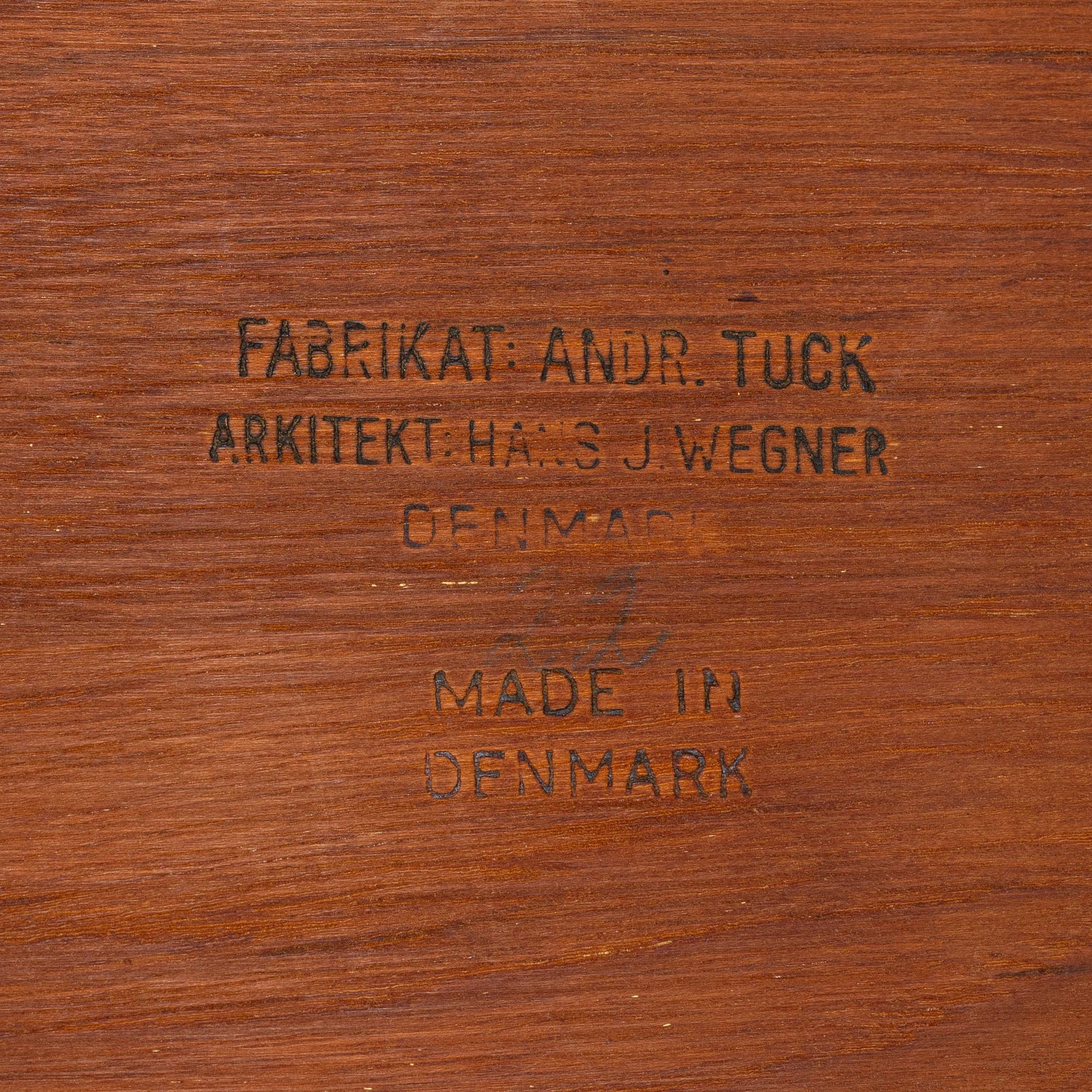 Hans J. Wegner, a set of three nesting tables, Andreas Tuck, Denmark.