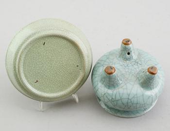 SKÅL OCH FAT, porslin, Kina, 1900-/2000-tal.