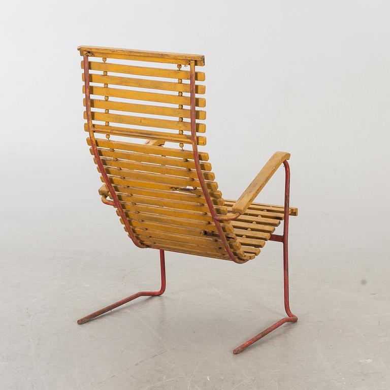 TRÄDGÅRDSSTOLAR, FÅTÖLJ SAMT BORD, Bjärnum, 1900-talets mitt.