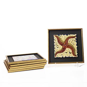 Salvador Dalí, after, six tiles.