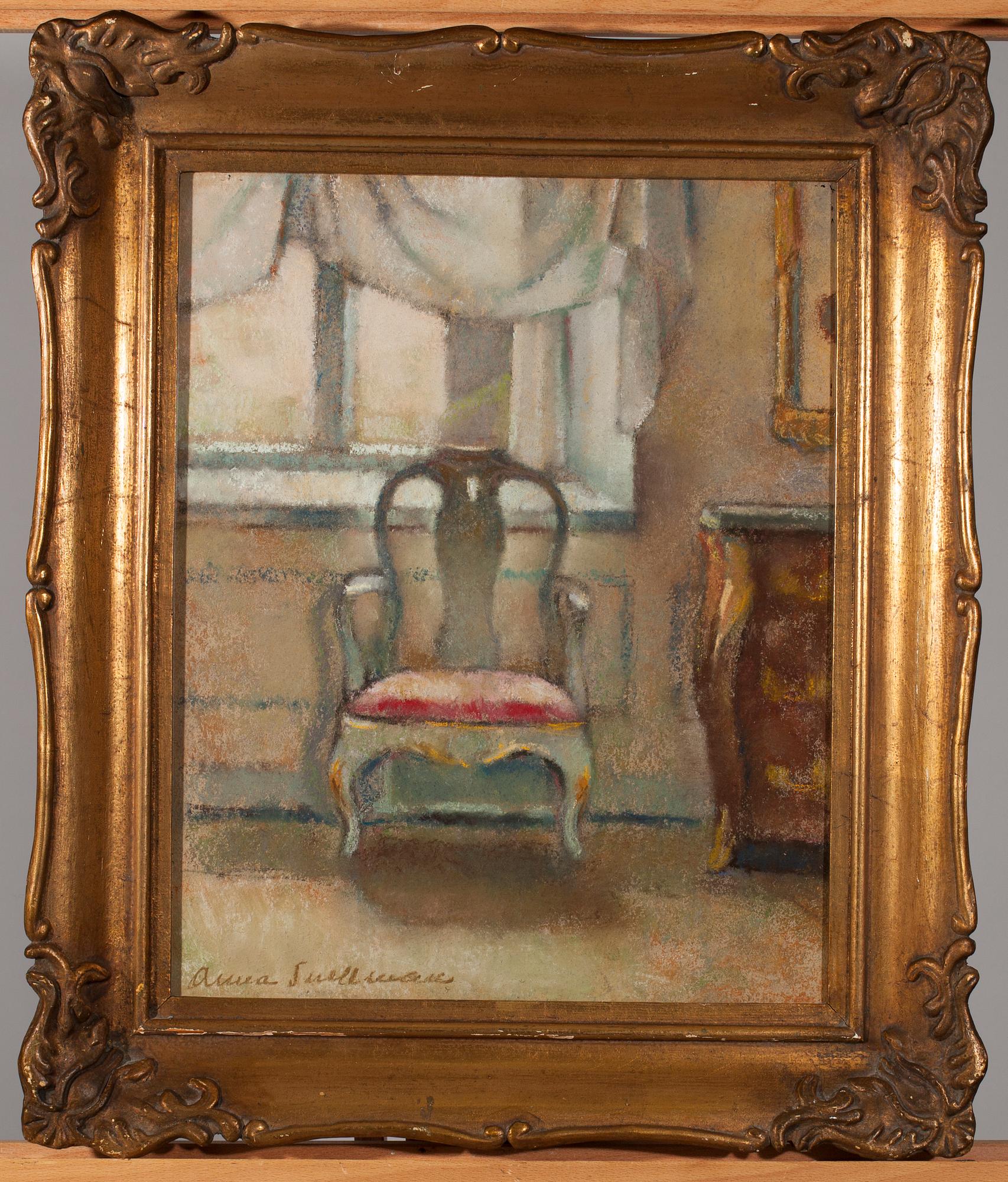 ANNA SNELLMAN, pastelli, signeerattu.