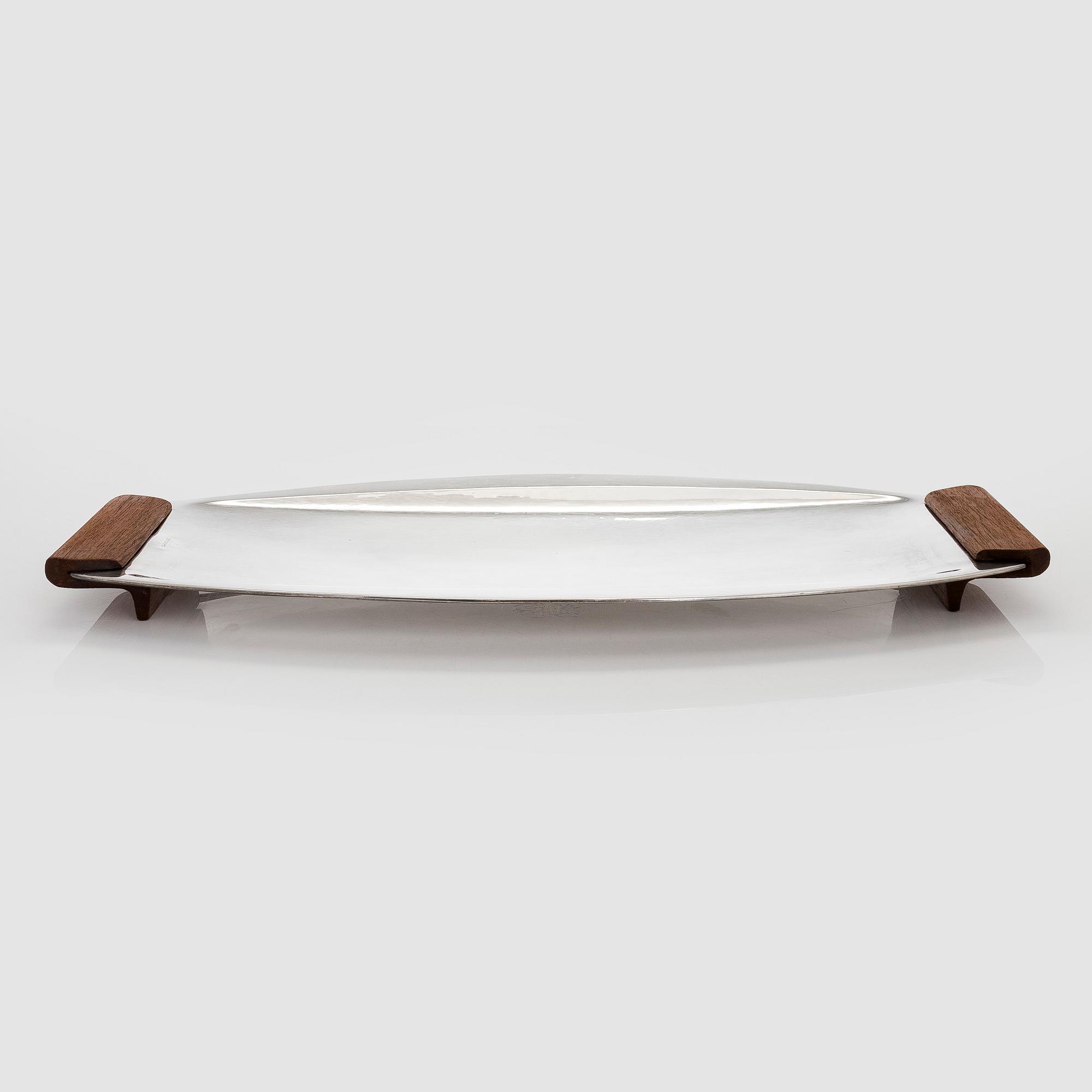 Tapio Wirkkala, bricka, silver, TW 225, Kultakeskus, Tavastehus 1960.