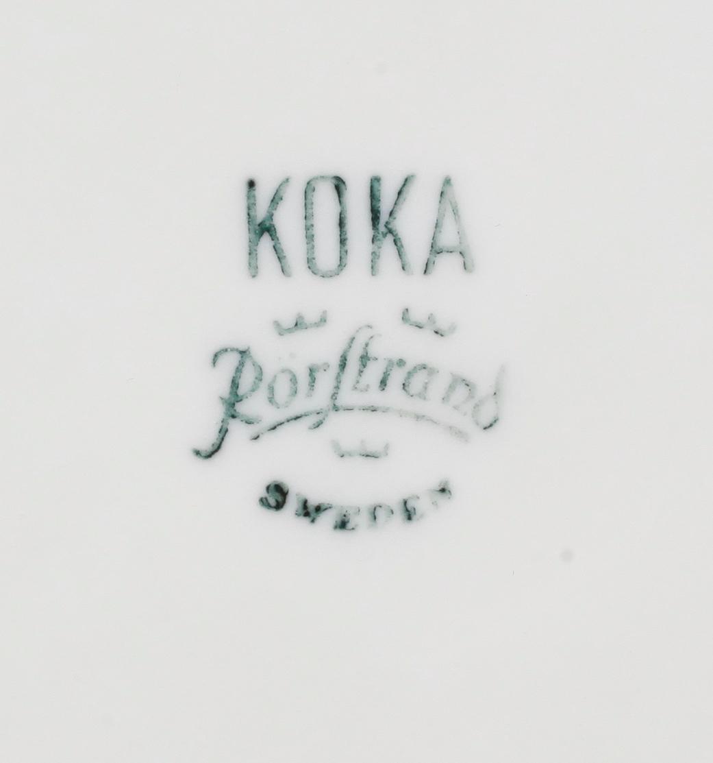 MATSERVIS, 59 delar, porslin, "Koka", Hertha Bengtsson, Rörstrand,