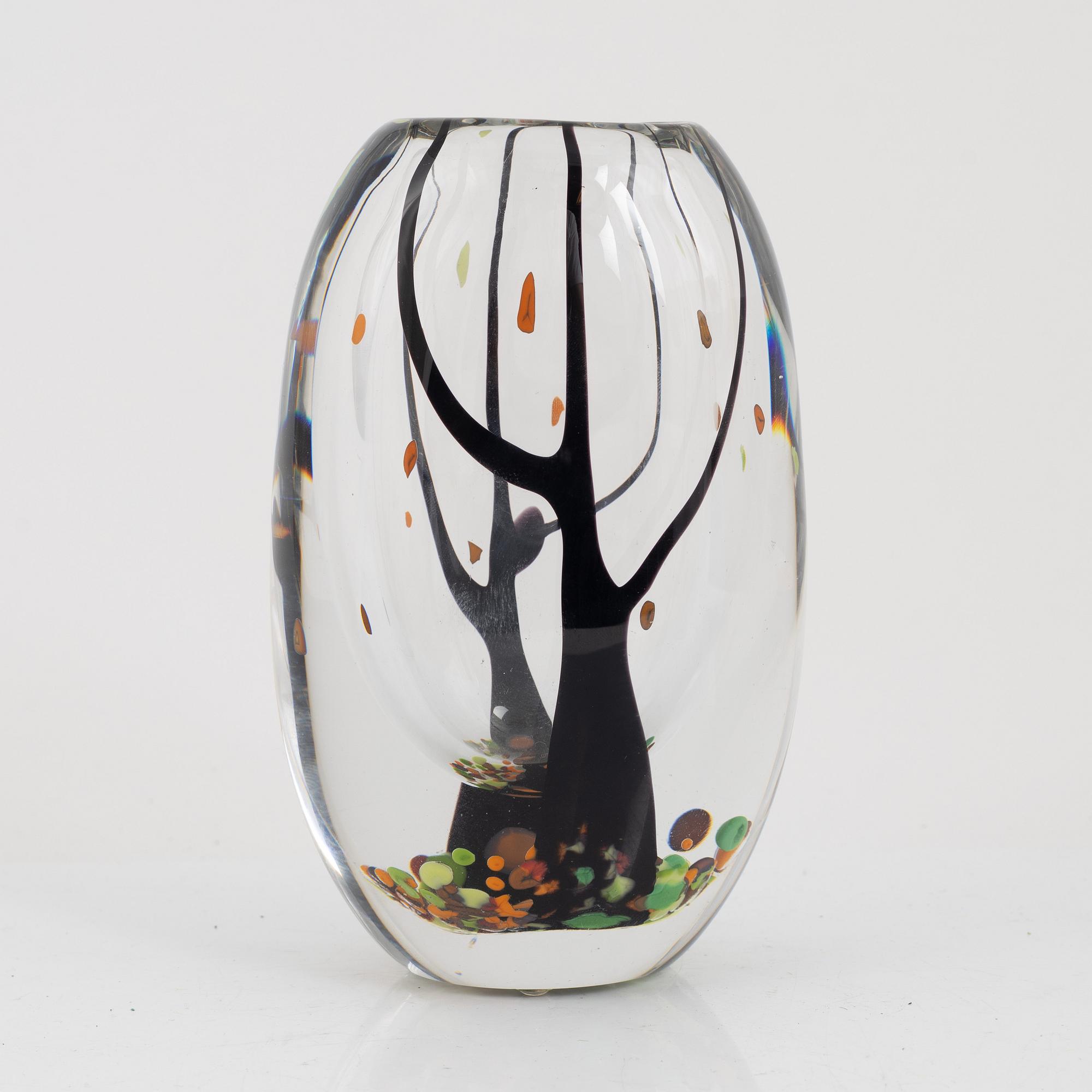 Vicke Lindstrand, an "Autumn" glass vase, Kosta, 1950s-60s.