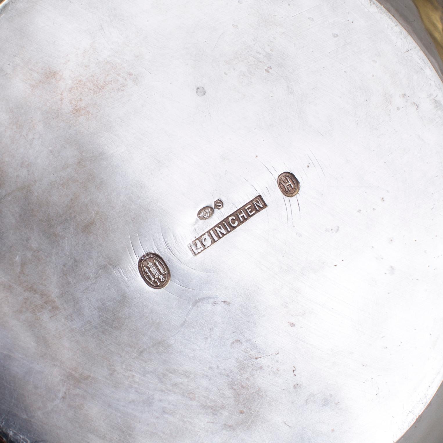 CHRISTIAN HEISE, Möinichen, Köpenhamn 1918, Skålar, 12 st, silver.