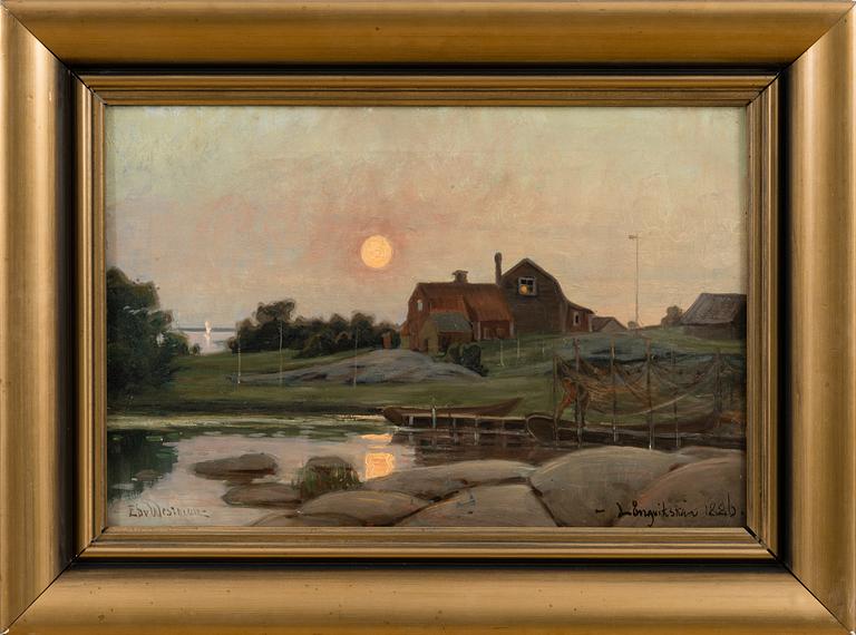 EDVARD WESTMAN, SUMMER MOON OVER THE FISHERMANS HUT.