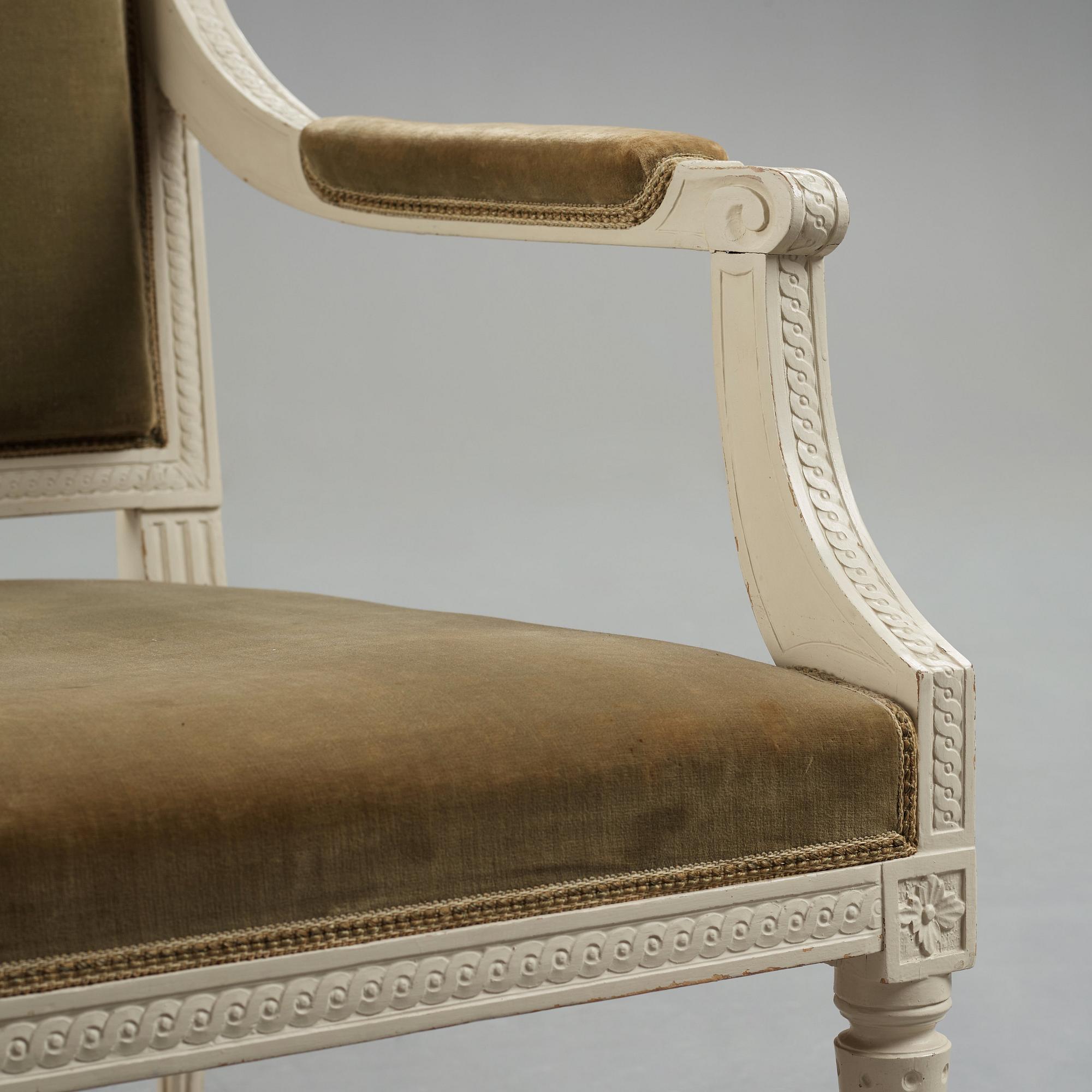 SOFFA, av Johan Lindgren (mästare i Stockholm 1770-1800), Gustaviansk.