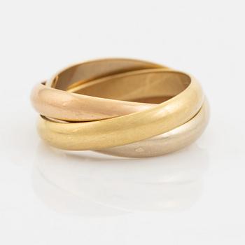 Cartier, ring, "Trinity", 18K tri-coloured gold.