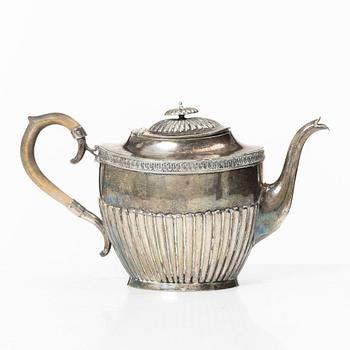 Claes Peter Hedin, tekanna, silver, empirestil, Jönköping 1894.