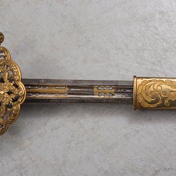 A small sword from the United Kingdoms of Sweden and Norway, second half of the 19th century.