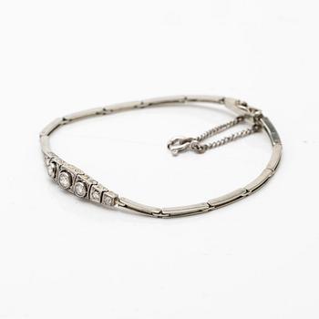 Art Deco 18K white gold and platinum bracelet with diamonds.