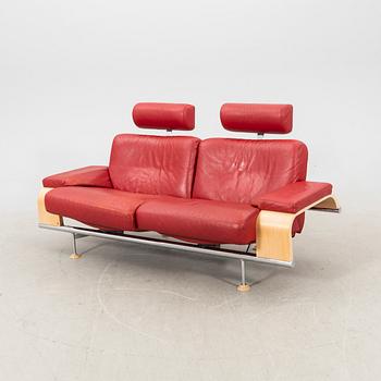 An Åke Fribyter leather sofa 'Leo' from Nelo Knislinge around year 2000.