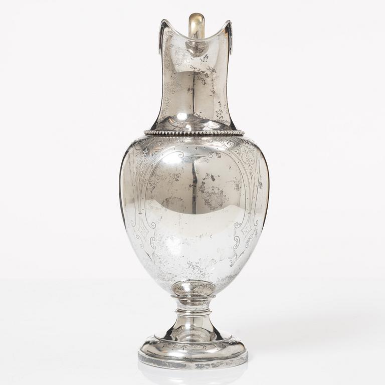 A silver claret jug, David Andersen, Norway, early 20th Century.
