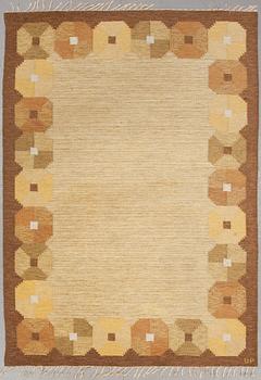 MATTA, rölakan, Ulla Parkdal, 1900-talets mitt. Ca 245 x 170 cm.