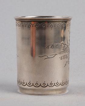 BÄGARE, silver, Viktor Savinsky Moskva, Ryssland 1885.