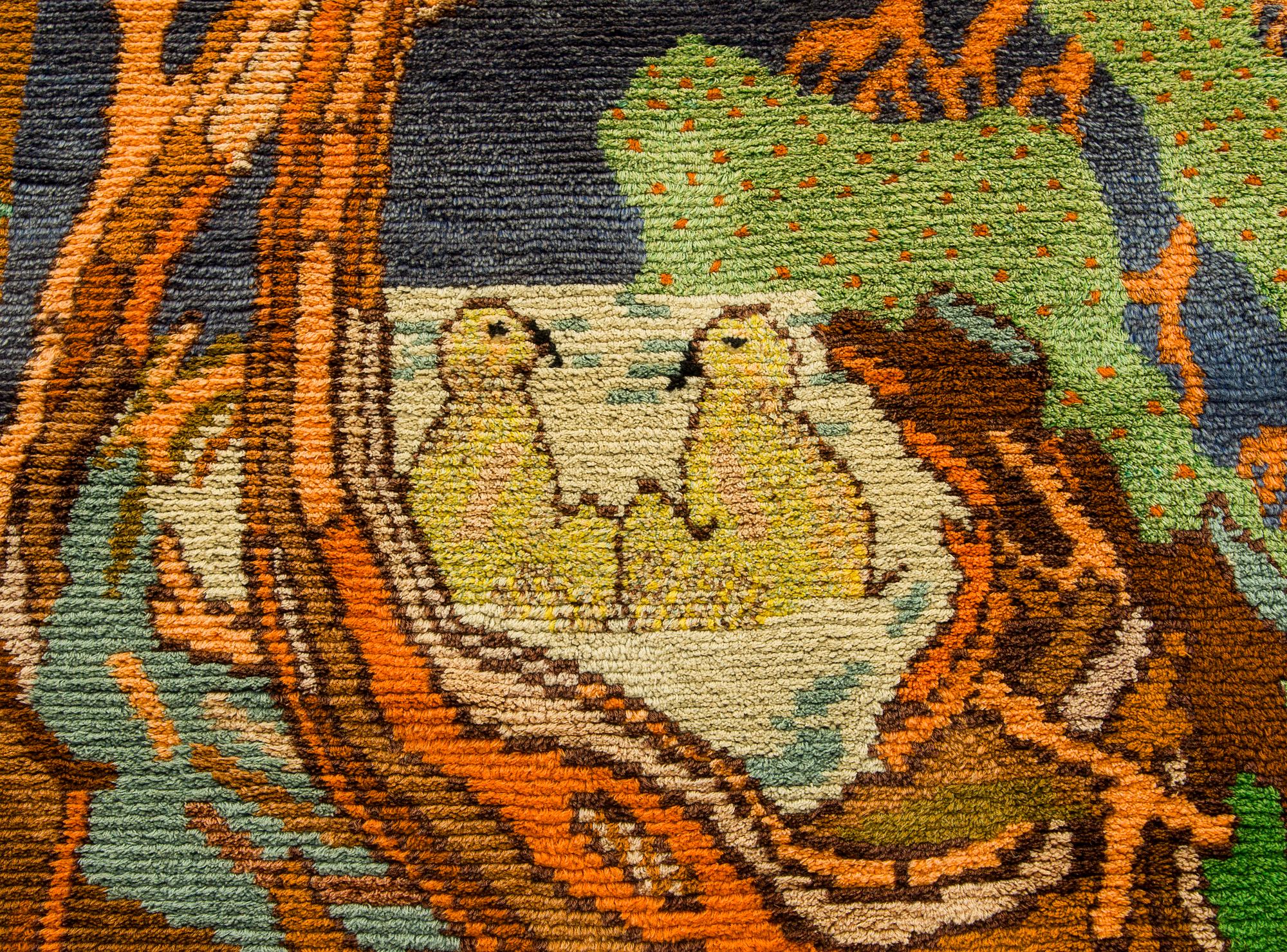 Maria Schwarzberg, penkkiryijy,malli Suomen Käsityön Ystävät. Noin 285 x 165 cm.