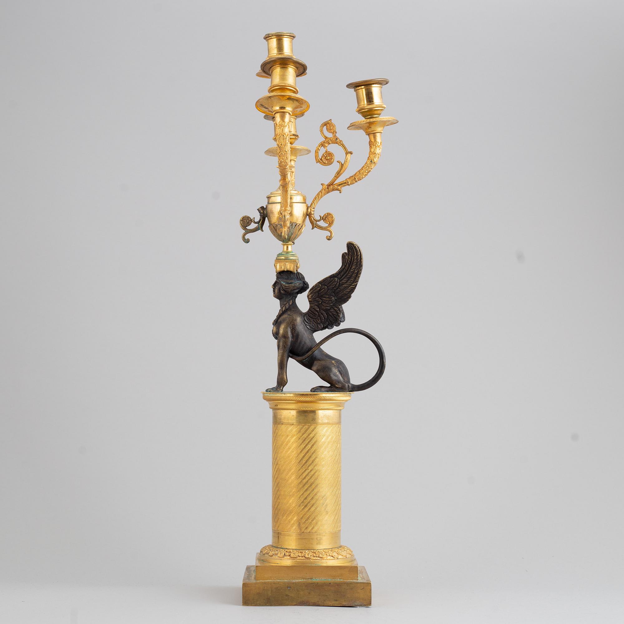 A presumably russian empire candelabra, 19th century.