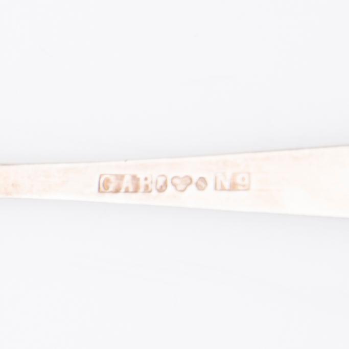 Jacob Ängman, Skedar, silver, 12 st, Rosenholm, GAB, Stockholm, 1960-1963.