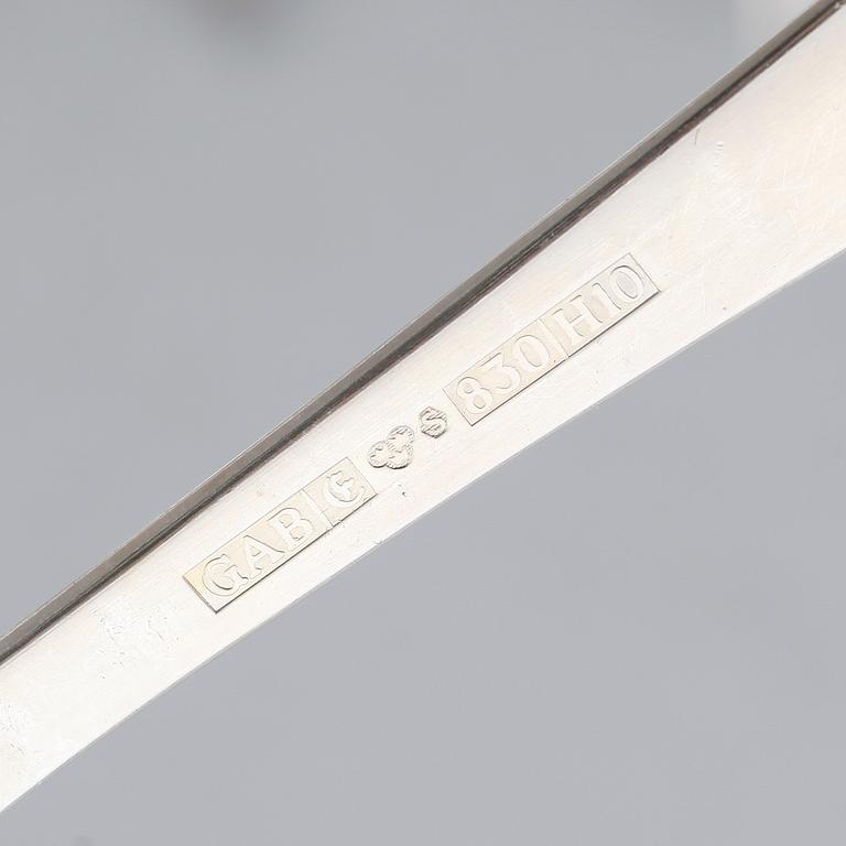 BESTICK, 87 delar, silver, "Rosenholm", GAB, Stockholm 1960/70-tal. Vikt med stålblad ca 3800 g.