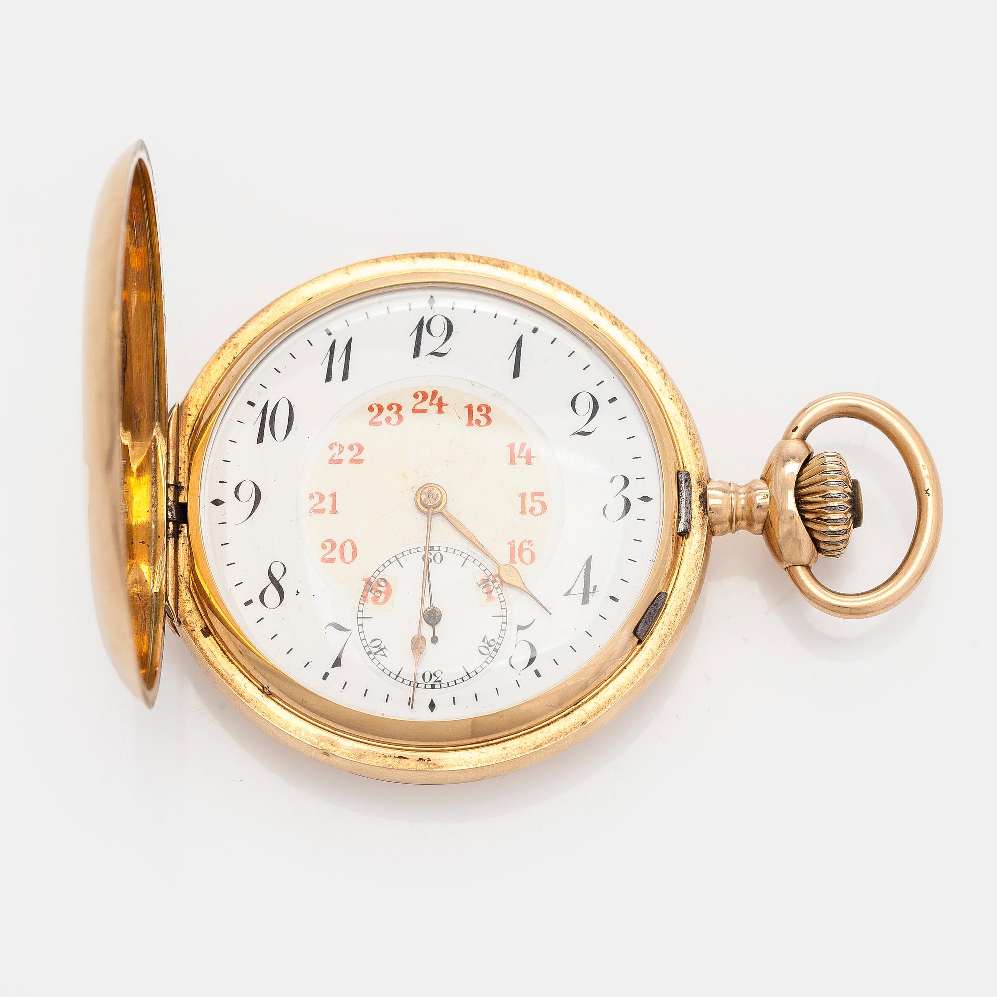 Pocket watch, hunter, 51.5 mm.