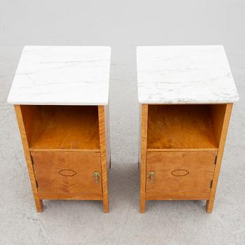 A pair of bedside tables, 1910's/20's.