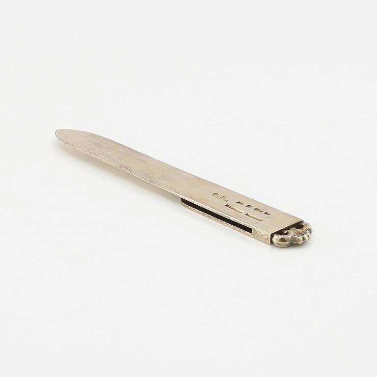 Wiwen Nilsson, letter opener in gilded sterling silver, Lund 1947.