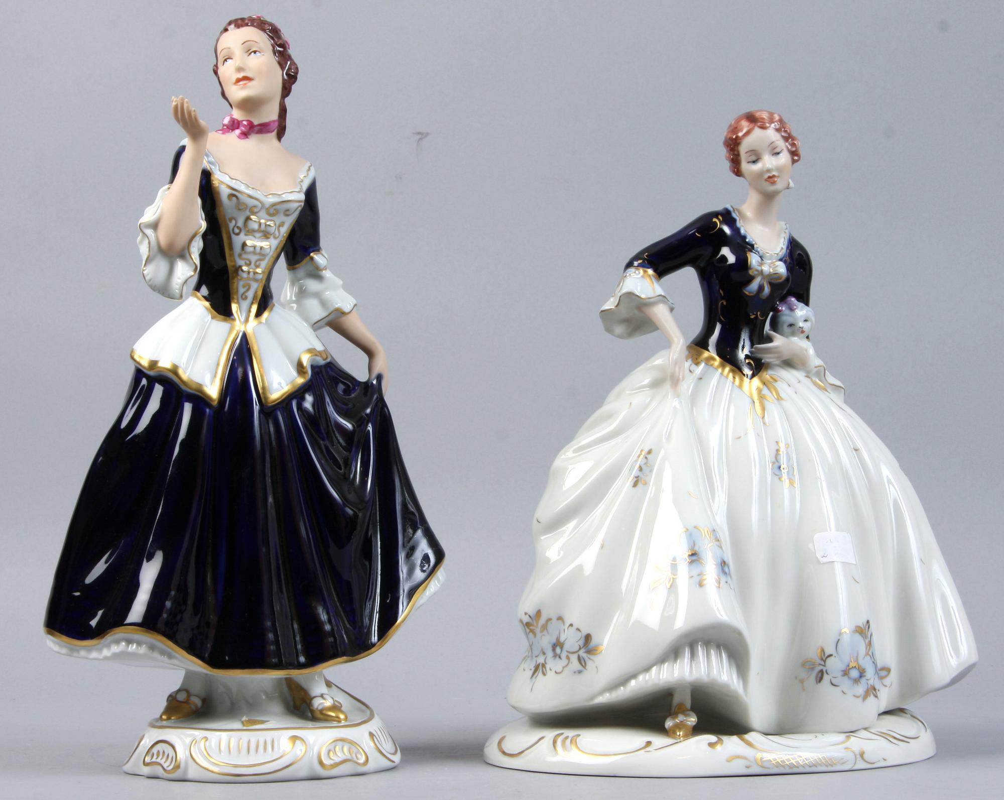 FIGURINER, 2 st, porslin, Royal Dux.