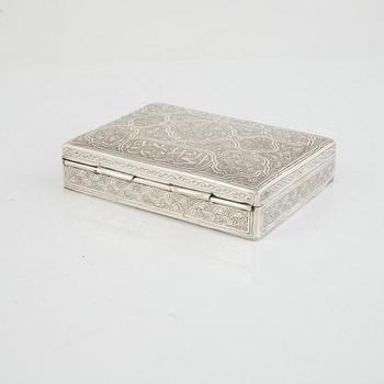 A silver cigar box, Alexandria, Egypt, 1916-1946.