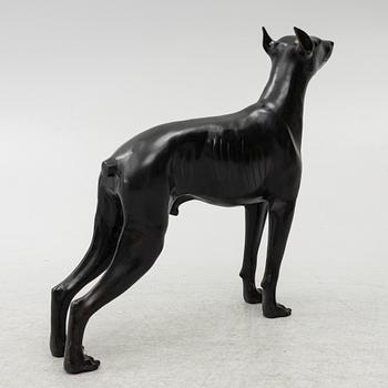 A decorative sculpture of a dog, 20th/21st century.