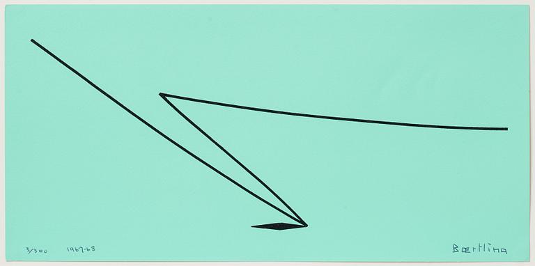 Olle Baertling, silkscreen in colours, 1967-68, signed 3/300.