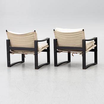 Armchairs, a pair, Börge Jensen & Sons, Denmark, second half of the 20th century.