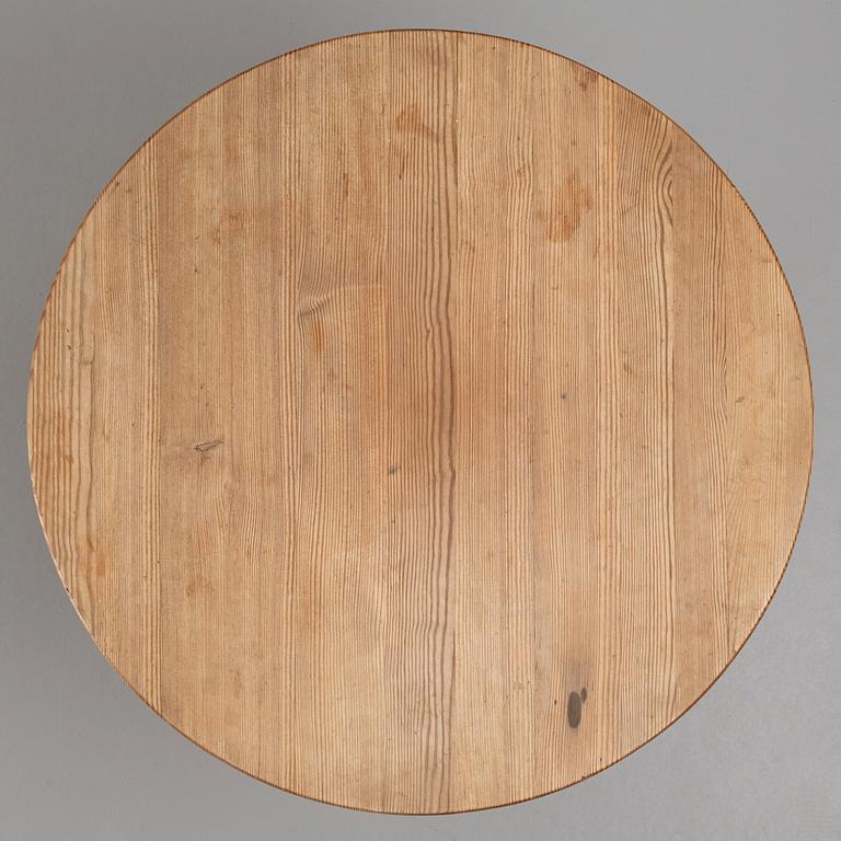 Axel Einar Hjorth, attributed to, a stained pine table, Nordiska Kompaniet, Sweden 1930-40's.