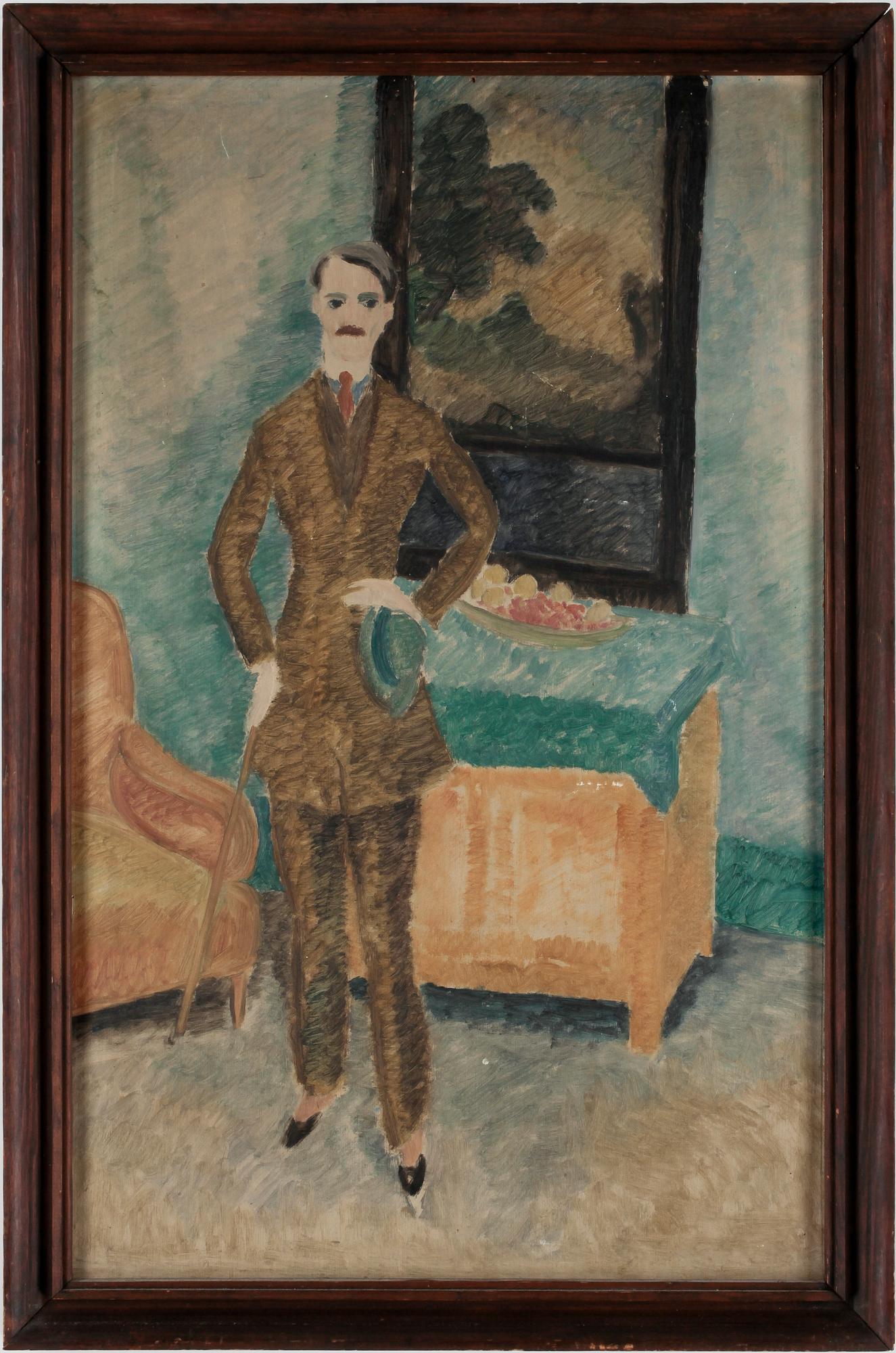 IVAN LÖNNBERG, olja på pannå. Monogramsignerad och daterad Paris 1914 a tergo.