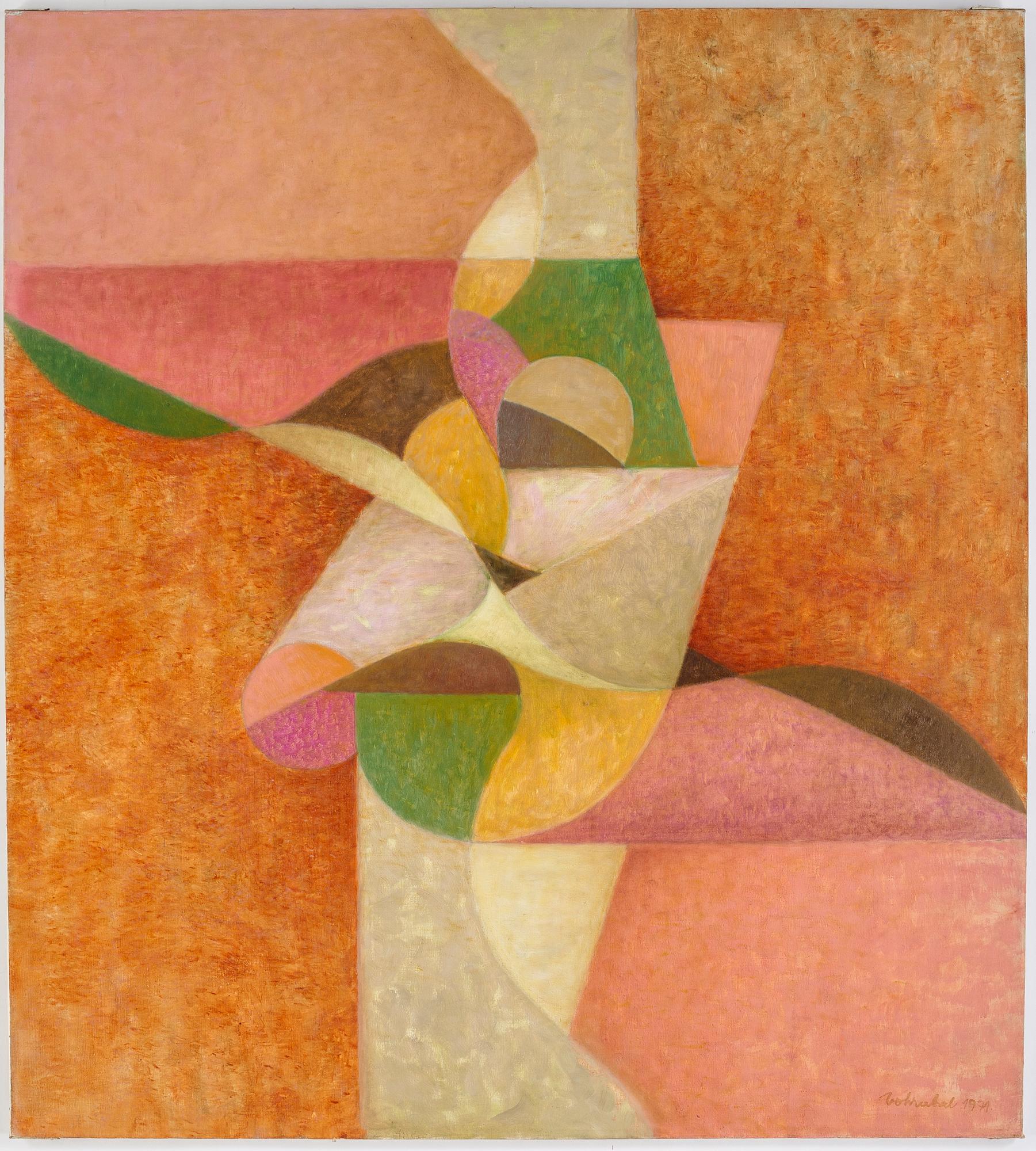 Josef Vohrabal, oil on canvas, signed and dated 1971.