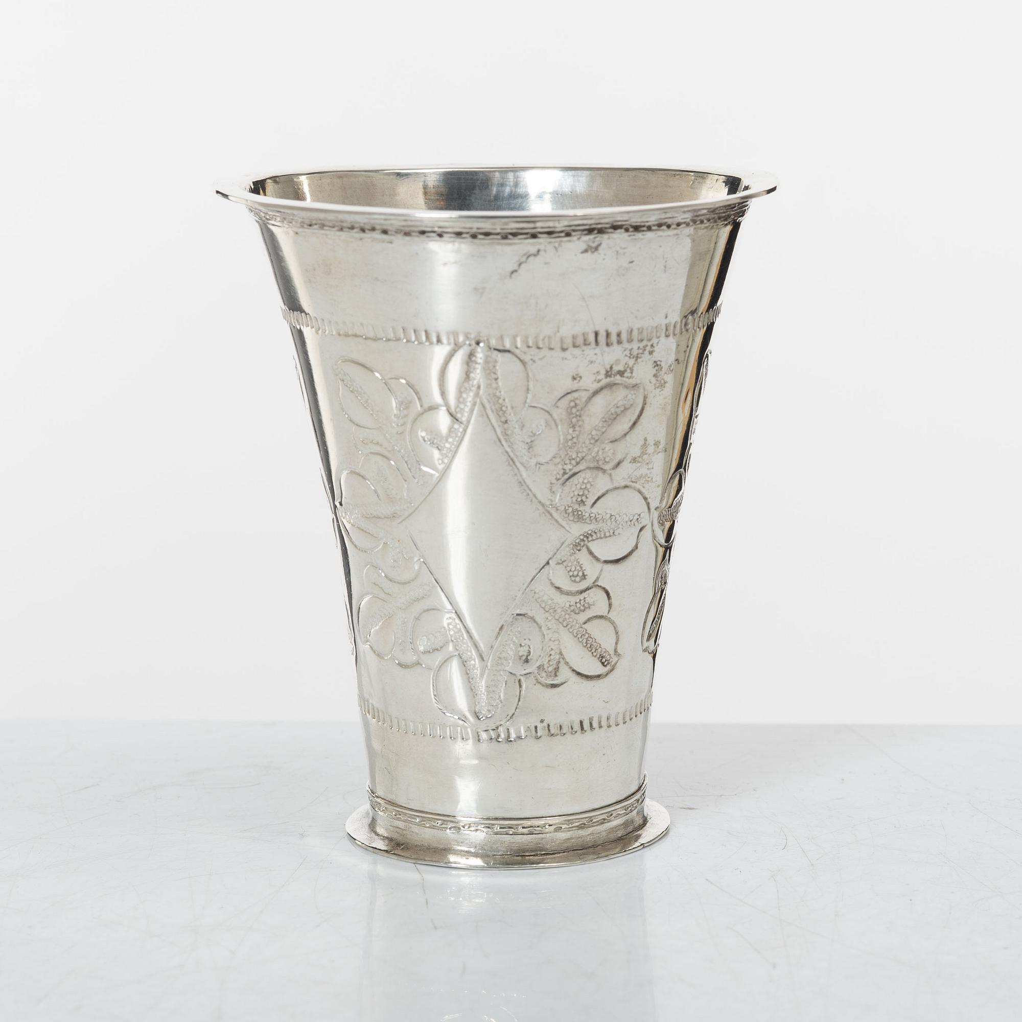 A Swedish silver beaker, mark of Petter Röding, Varberg 1752.